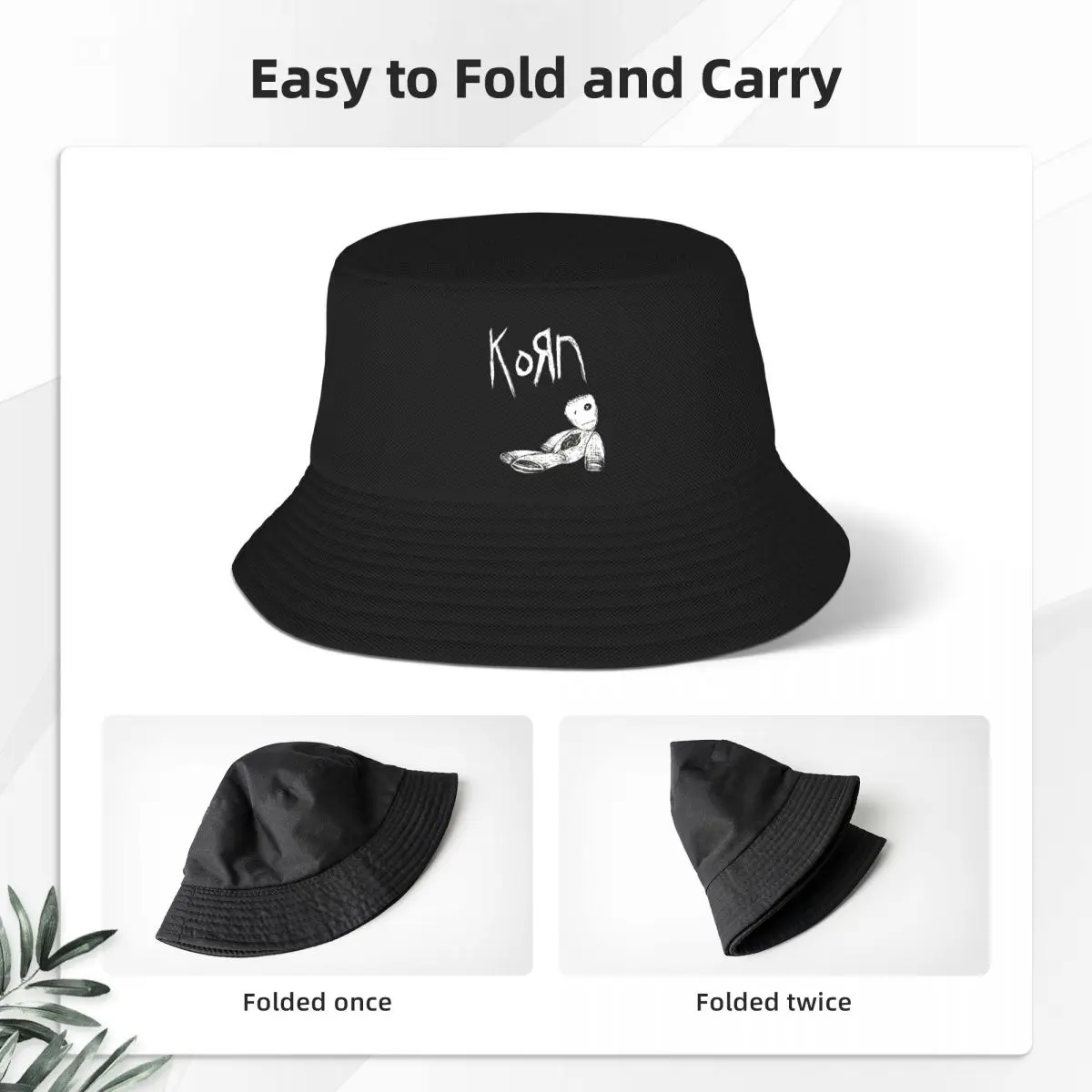 Шляпы-ведерки Унисекс Korn Rock Vocation, головные уборы для отдыха, кепки для рыбалки, идея подарка для музыкальной сессии в стиле Ню-Метал Изображение 3