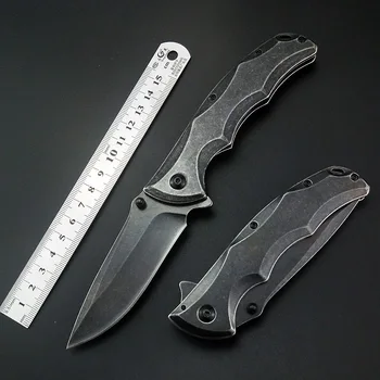 Тактический Специальный Складной нож Stonewash Со стальной ручкой / лезвием Для выживания в кемпинге, охоты, Фруктовых ножей на открытом воздухе, Лучший инструмент