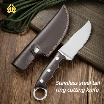 Нож для резки XTL на открытом воздухе, бытовой острый нож из стали высокой твердости, нож с крючком и кольцом из нержавеющей стали, портативный нож