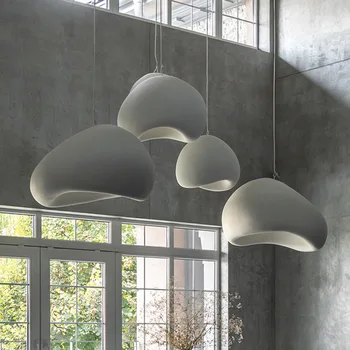 Современные минималистичные подвесные светильники в японском стиле Silent Wind для гостиной, столовой, подвесной светильник Suspendu Home Bar Hat Lamp E27