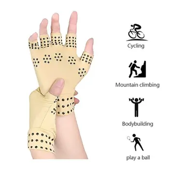 Скобы для суставов, поддерживающие эластичную компрессию, Антиартритные Компрессионные перчатки для компрессионной терапии без пальцев, Облегчающие боль в руках