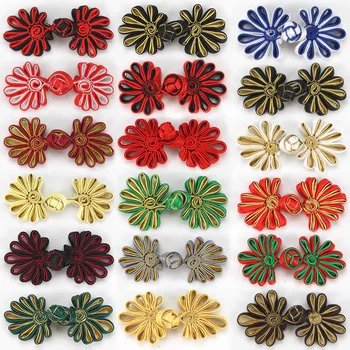 10 Пар Цветочных китайских Пуговиц Cheongsam Ручной Работы, Застежка-узел, Аксессуары для одежды Ручной работы