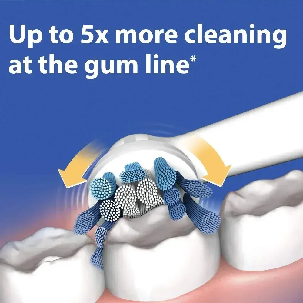 12ШТ черных сменных насадок для электрической зубной щетки Oral B Advance Power Vitality Precision Clean Pro Health Triumph 3D Изображение 4
