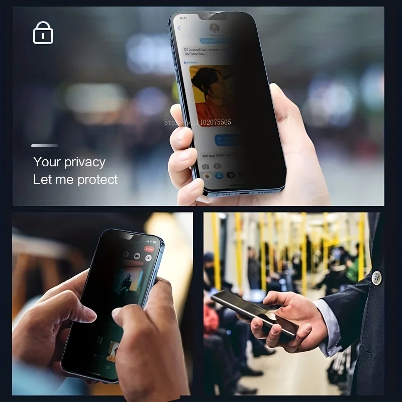 3шт Защитная Пленка для Экрана Конфиденциальности Для iPhone 14 Pro Max 13 12 Mini 7 8Plus Закаленное Стекло Для iPhone 15 Pro Max 11 XS MAX XR Glass Изображение 4