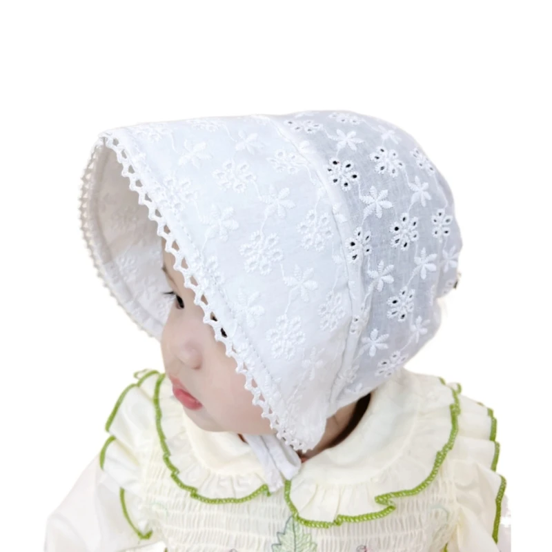 Детская Кружевная Шляпка-Капот Exquisits & Sun Hat для Новорожденных Модная и Дышащая Шляпка для Новорожденных Девочек в Подарок Изображение 4