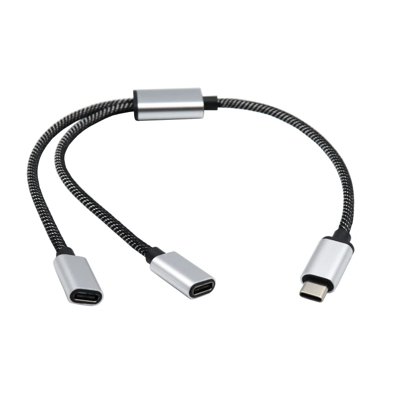 Компактный кабель-разветвитель USB C от мужчины до двойной USB C от женщины со скоростью передачи данных 480 Мбит/с Изображение 4