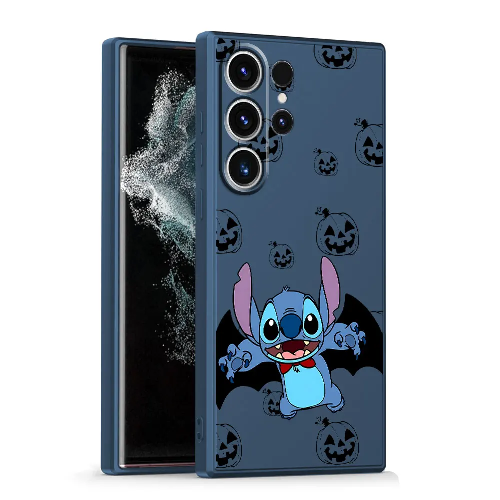 Милый чехол для телефона Lilo Stitch на Хэллоуин для Samsung Galaxy Note 10 Plus 9 8 S8 S9 A42 A71 A30s A04e Note 20 с Квадратным Жидким покрытием Изображение 4