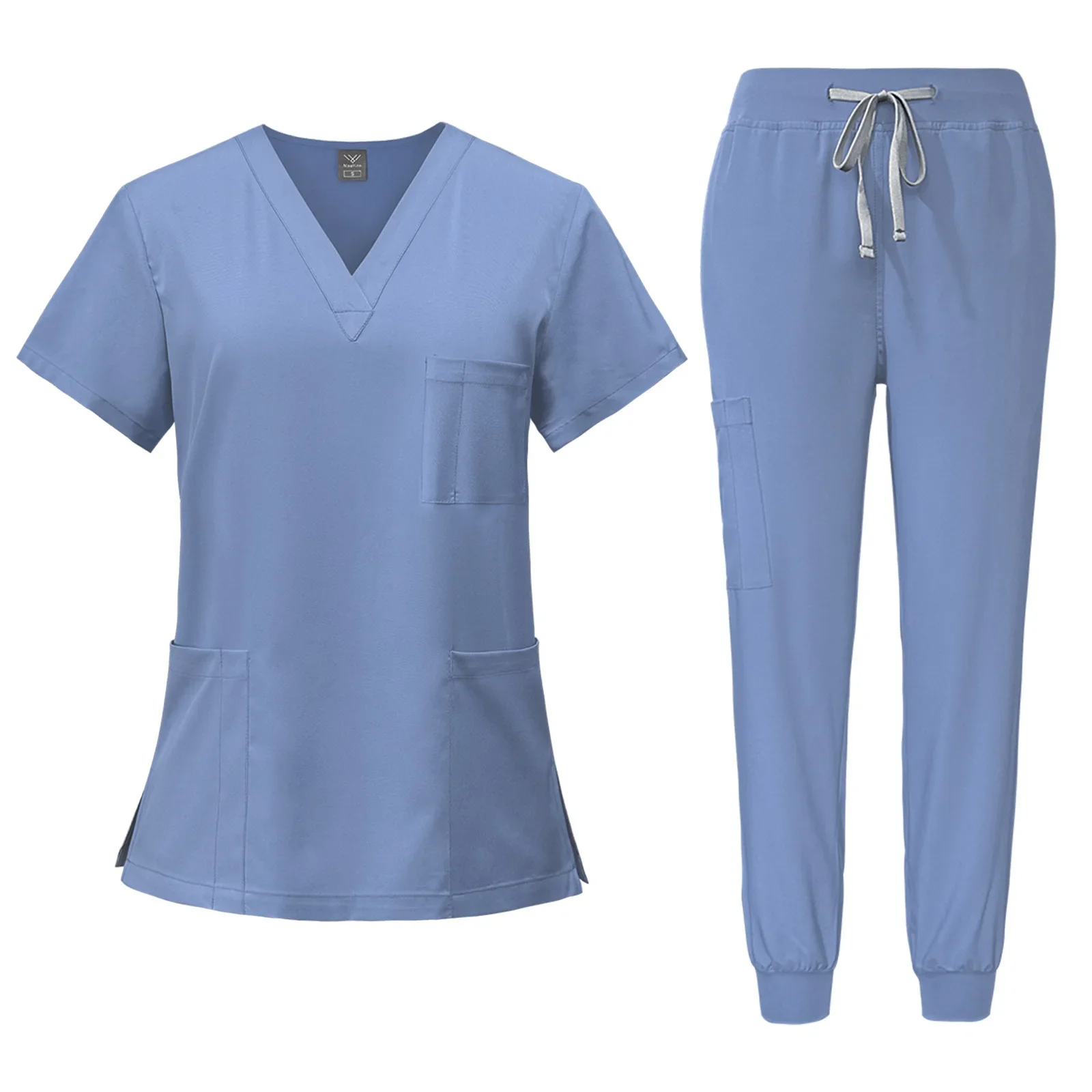 Многоцветная унисекс Аптечная униформа медсестры, рабочая одежда больничного врача, униформа для хирургии полости рта, медицинские скрабы, женские наборы Изображение 4