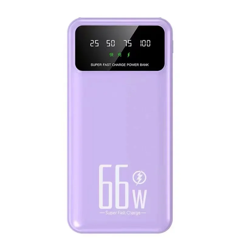 Мобильный блок питания 100000 мАч 66 Вт, портативное внешнее зарядное устройство, быстрая зарядка для Huawei Samsung Iphone Powerbank Изображение 4