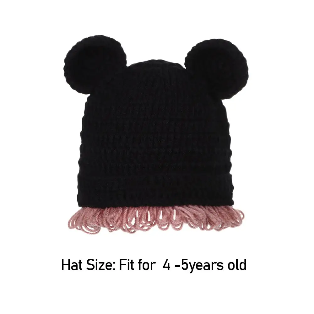 Модная вязаная шапка для мальчиков и девочек с защитой ушей, шерстяная шапка, теплые шапки, шапка для защиты ушей Изображение 4
