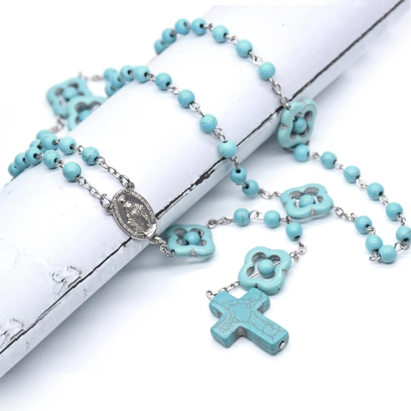 Ожерелья с четками для медитации, христианские ожерелья из разноцветных бусин, христианский подарок для женщин, религиозные украшения Изображение 4