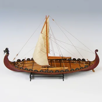 Парусная лодка в деревянных масштабах Корабль в деревянных масштабах 1/50 Модель корабля в масштабе кораблей викингов
