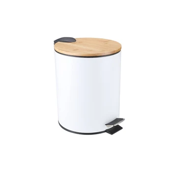 1 ШТ. Белое бытовое мусорное ведро с крышкой, мусорное ведро для ванной комнаты, подходящее для кухни, спальни и гостиной