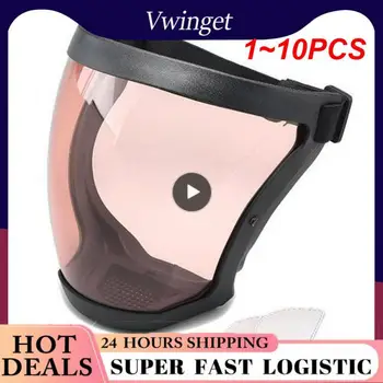 1 ~ 10ШТ Защитная маска для лица, прозрачная брызгозащищенная Ветрозащитная маска с защитой от запотевания, защитные очки, Защитная маска для лица с фильтрами