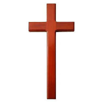 Христианский крест ручной работы из цельного дерева, висящий на стене, большой крест Иисуса, украшение стены католической церкви 31 см