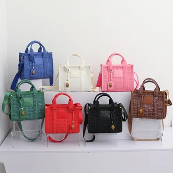 Женская сумка-тоут большой емкости, роскошная дизайнерская модная пляжная сумка из шерстяной ткани, бренд 2023, бесплатная доставка