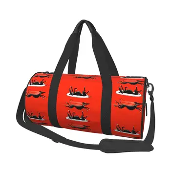 Спортивные сумки Kawaii Greyhound, мультяшная спортивная сумка для тренировок, большие сумки в стиле ретро, мужские, женские, дизайнерские, портативные сумки для фитнеса