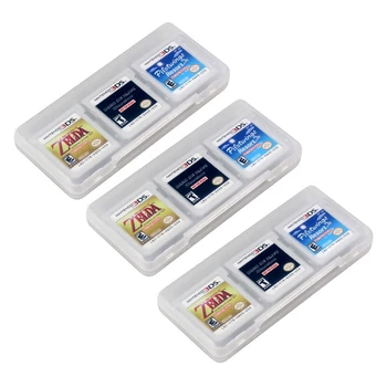 3X Прозрачный футляр для хранения игровых карт 6 в 1, коробка для картриджей для Nintendo 3DS XL LL NDS Dsi