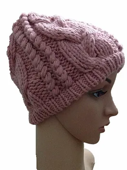 Женская осенне-зимняя мода BomHCS, теплая шерсть, 100% вязаный берет ручной работы, зимняя шапка, вязаные шапки, кепки
