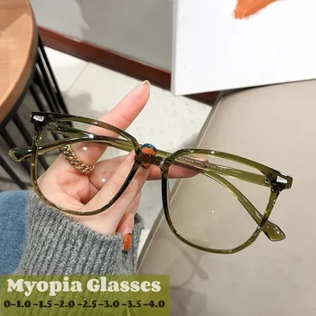 Роскошные дизайнерские антисиневые очки по рецепту, Женские Большие квадратные очки для близорукости, унисекс, Классические винтажные очки с диоптриями