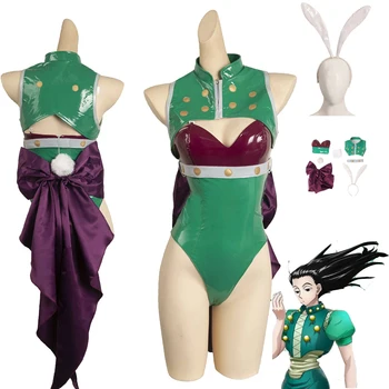 Illumi Zoldyck Bunny Girl Косплей костюм Комбинезон Аниме Охотник Cos HUNTER Тканевые наряды для женщин и девочек Карнавальный костюм на Хэллоуин