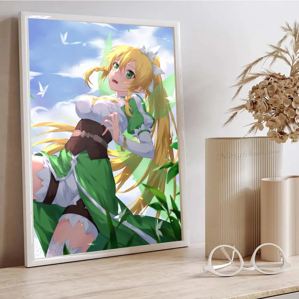 1 шт. Аниме-постер Leafa Sword Art Онлайн, HD плакаты, Художественная роспись стен в домашней комнате, баре, кафе Изображение 5