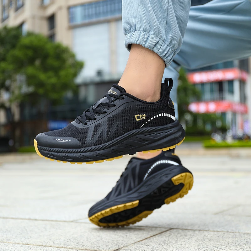 CAMSSOO 2024 уличная походная обувь для мужчин, легкая дышащая обувь для бега по бездорожью, альпинизма, нескользящие женские кроссовки с амортизацией Изображение 5