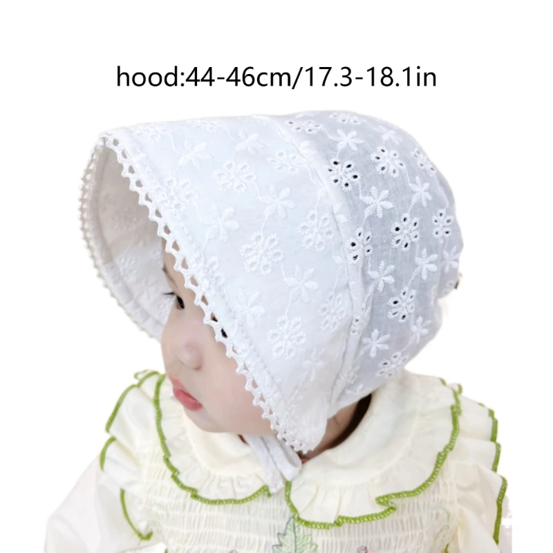 Детская Кружевная Шляпка-Капот Exquisits & Sun Hat для Новорожденных Модная и Дышащая Шляпка для Новорожденных Девочек в Подарок Изображение 5