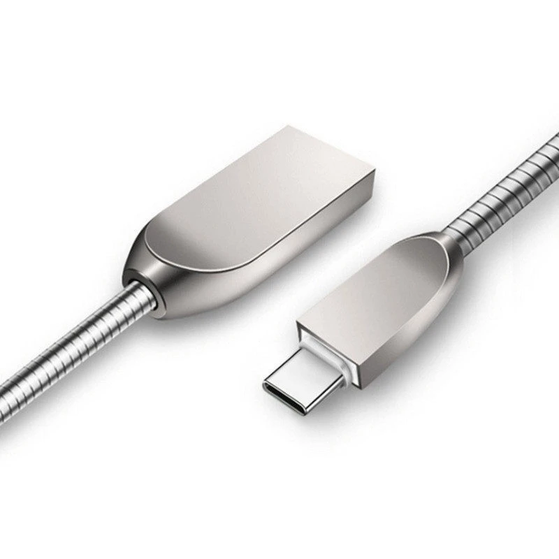 Кабель USB Type C 3A, зарядное устройство Micro USB, пружинный выдвижной кабель для iPhone Samsung Huawei Xiaomi, шнур для быстрой зарядки, защита от укусов Изображение 5