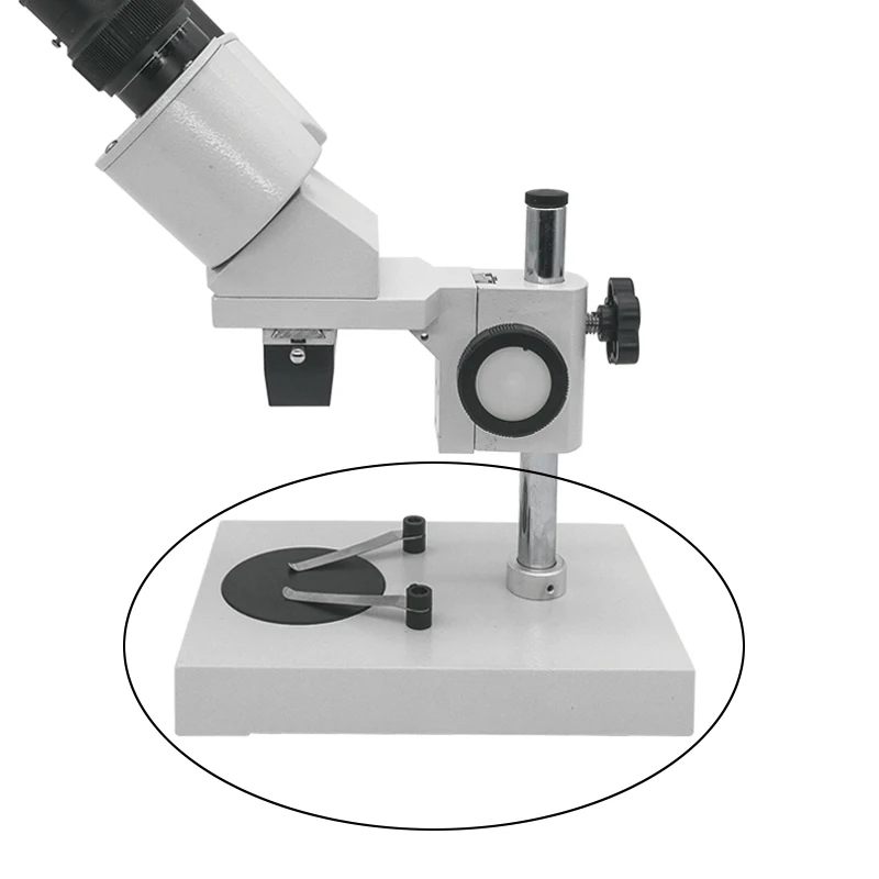 Металлическое Основание для Стереомикроскопа 115*170*25 мм с Черно-Белой Доской и Зажимами, Вспомогательная Часть Микроскопа Изображение 5