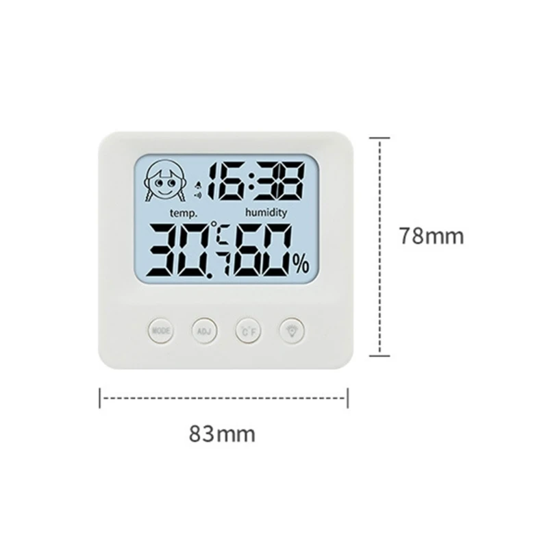 Настольный термометр-гигрометр 69HC для настенного монтажа, измеритель влажности и температуры в помещении с подсветкой Изображение 5