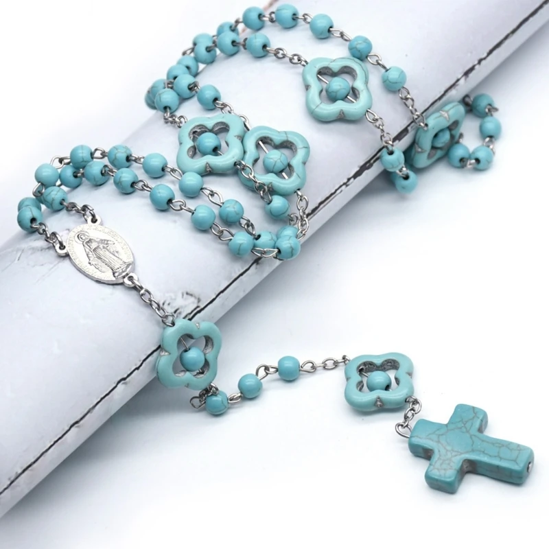 Ожерелья с четками для медитации, христианские ожерелья из разноцветных бусин, христианский подарок для женщин, религиозные украшения Изображение 5