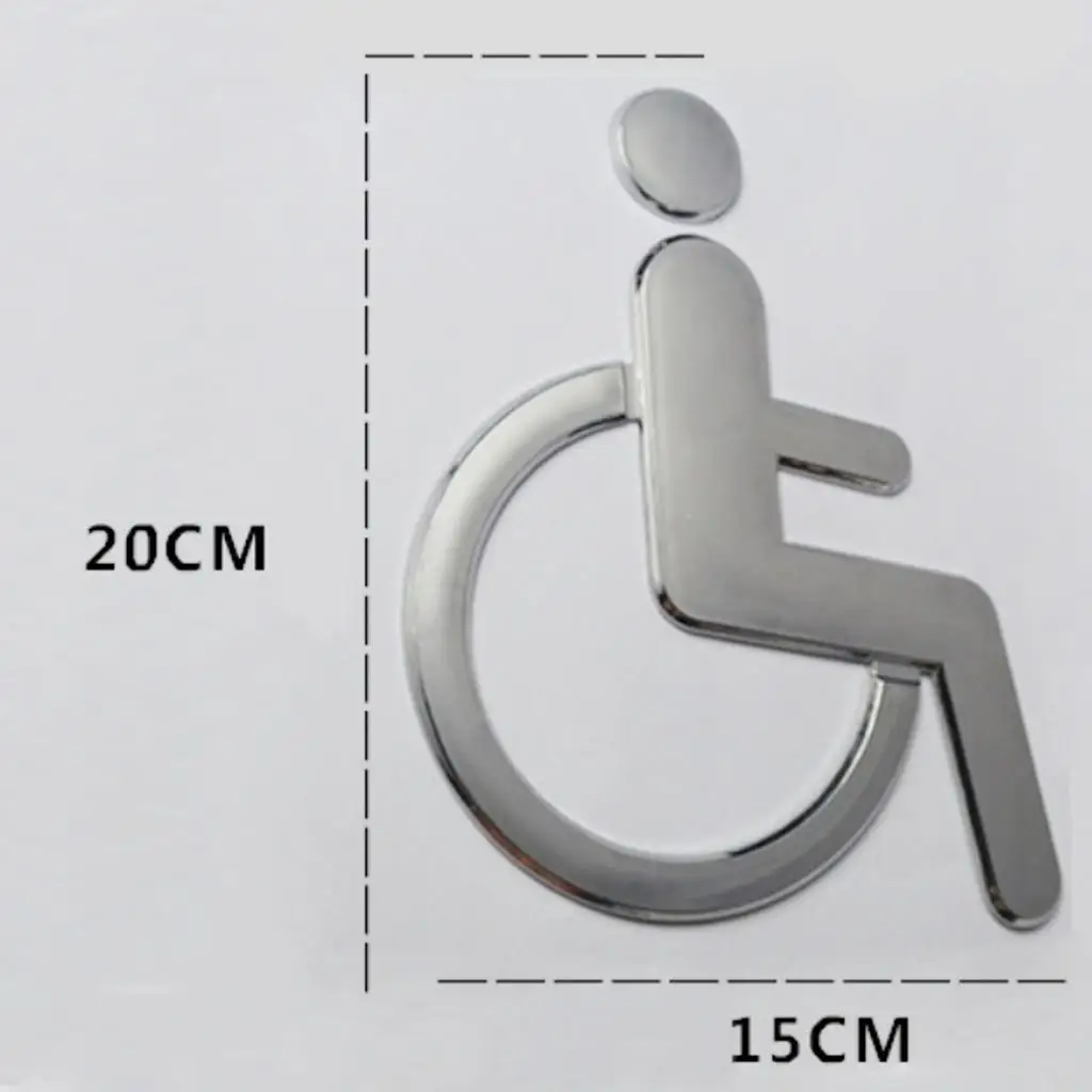 Табличка с надписью для инвалидов на инвалидных колясках из самоклеящегося АБС-пластика на стене Изображение 5