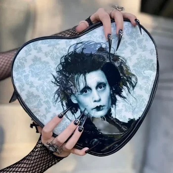 Готический рюкзак Y2k, женская готическая сумка, рюкзак Goth Rock Rebels, панк-мини-женский рюкзак с сердцем, сумка с черепом, подарки в виде гроба