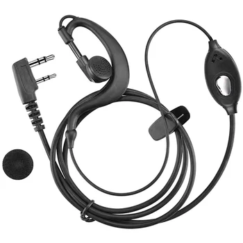 Наушники Kait Telinga Гарнитура Mikrofon 2 Pin Baru untuk Baofeng Radio UV 5R 888S