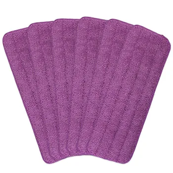 Плоские насадки для швабры, 6 шт. прокладки для швабры из микрофибры 42 см x 14 см (фиолетовый)