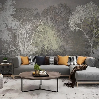 Ретро Обои с рисунком лесного дерева На заказ Любого размера 3D Фреска для гостиной, украшения спальни, настенная роспись, толстые Экологически чистые