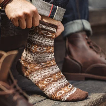 Maden Осенние новые носки средней длины в индийском стиле, носки с высоким вырезом в американском ретро стиле, впитывающие пот и дышащие хлопчатобумажные носки