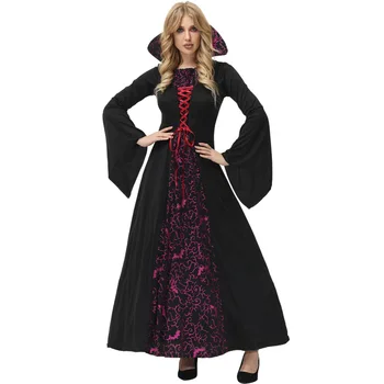 Взрослые женщины Средневековый Ретро Вампир, Невеста-призрак, Платье зомби, костюмы для косплея на Хэллоуин, наряд