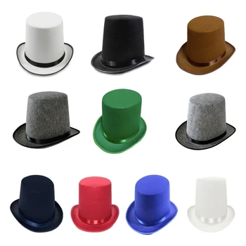 Винтажная Фетровая шляпа, Хлопковая Ковбойская шляпа в западном стиле с короткими полями, Универсальный цилиндр для ужина, Повседневная одежда на открытом воздухе