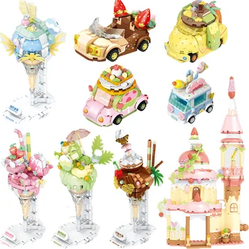 Новые строительные блоки SEMBO BLOCK Candy Planet, лампа для игристого пудинга, украшения, детская игрушка-головоломка, подарок на день рождения