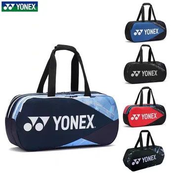 YONEX Сумка для бадминтона и тенниса, рюкзак для мужчин и женщин, портативная квадратная сумка, 6 предметов, с отдельным отделением для обуви, большой емкости