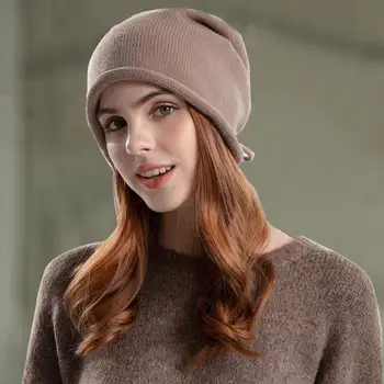 Женская шляпа Супер Мягкая эластичная женская шапочка-бини С Регулируемым шнурком, Защищающая от холода, Зимнее тепло, Обязательное условие для осенне-зимнего периода