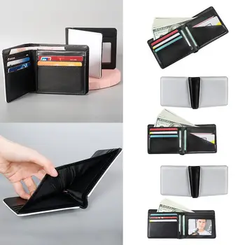 Новый портативный подарочный кошелек ID Credit, тонкий кожаный бумажник, футляр для визитных карточек, мужской кошелек, держатель для карт.