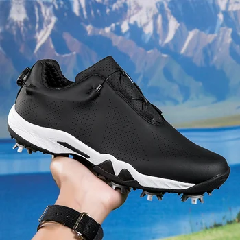 Новые мужские туфли для гольфа, водонепроницаемые и противоскользящие туфли для гольфа, дышащая спортивная обувь