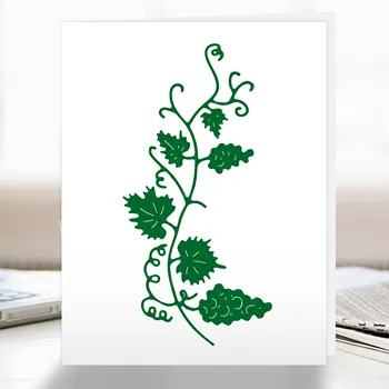 Металлические Штампы для резки листьев виноградной лозы Трафареты для открыток для скрапбукинга 