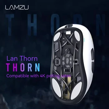 Проводная Двухрежимная мышь Lamzu Thorn 2.4g Облегченная Компьютерная Периферийная мышь Pixart 3395 с разрешением до 26000 точек на дюйм для киберспортивных игр