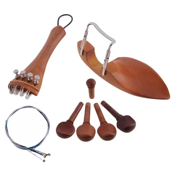 1 Комплект Аксессуаров для скрипки Jujube Wood 4/4, Подставка для подбородка, Хвостовая кишка, СДЕЛАЙ САМ
