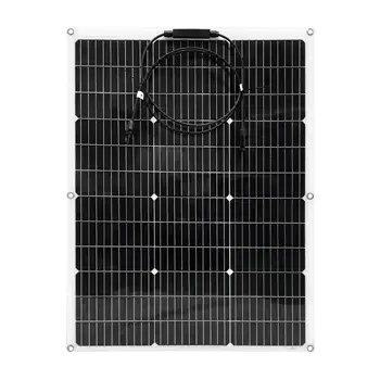 GGJ 80 Вт 18 В Гибкая Солнечная Панель 12 В Домашняя Фотоэлектрическая Система С Разъемом Водонепроницаемый для Кемпинга RV Лодка Высокоэффективная Солнечная Батарея