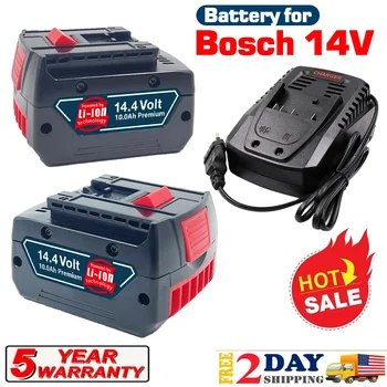 Аккумуляторная Батарея для электроинструмента Bosch 14,4 V 10Ah для GBH GDR GSR 1080 DDS180 BAT614G Сменный Комплект Литий-ионных Зарядных Устройств